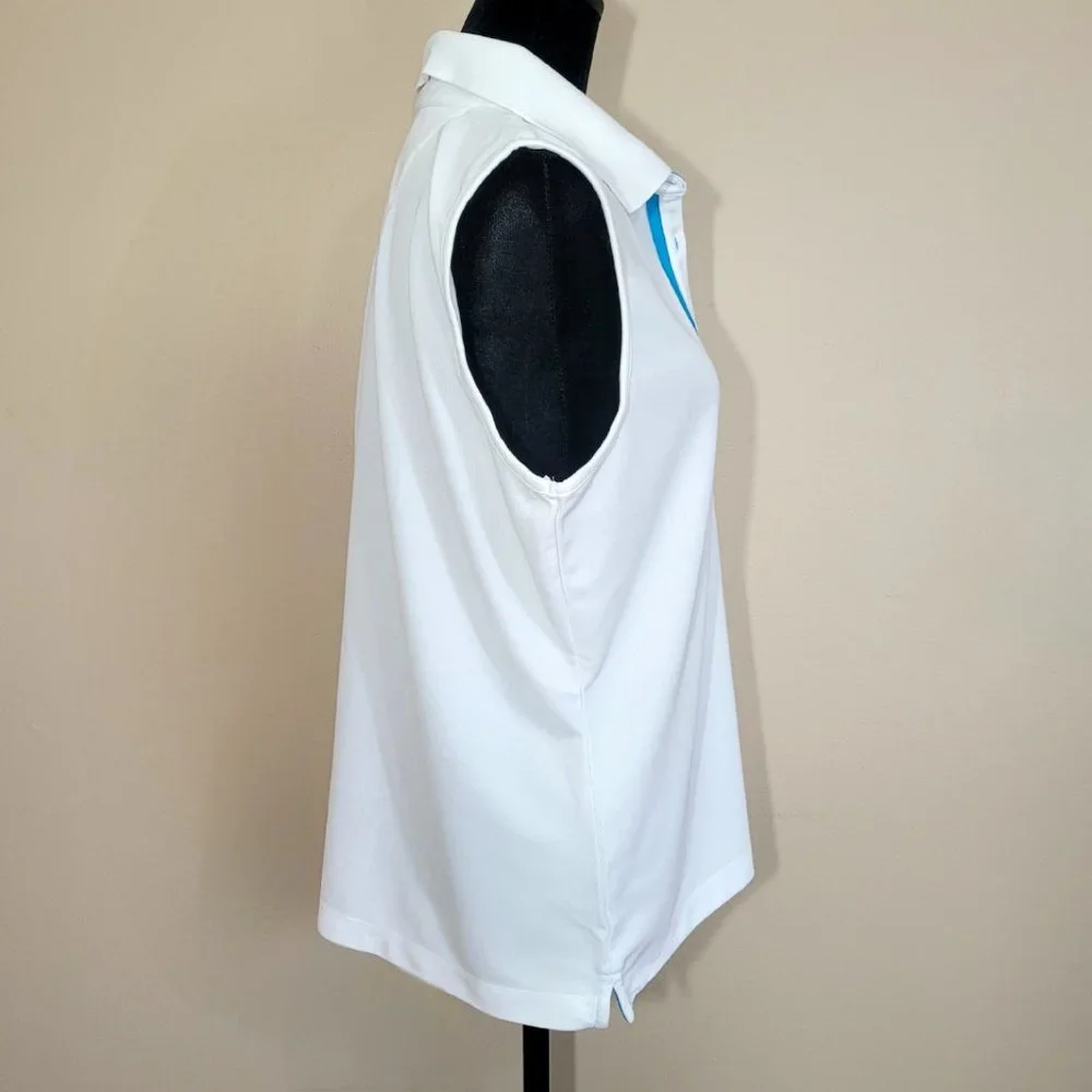 EP Pro Tour Tech Sleeveless White Golf Shirt - L - Picture 2 of 4